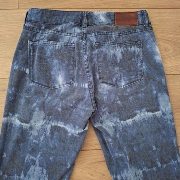 LAUREN Ralph Lauren Premiere Skinny Cropped Jeans, Tie-dye Indigo, Size 2 - Picture 8 of 10